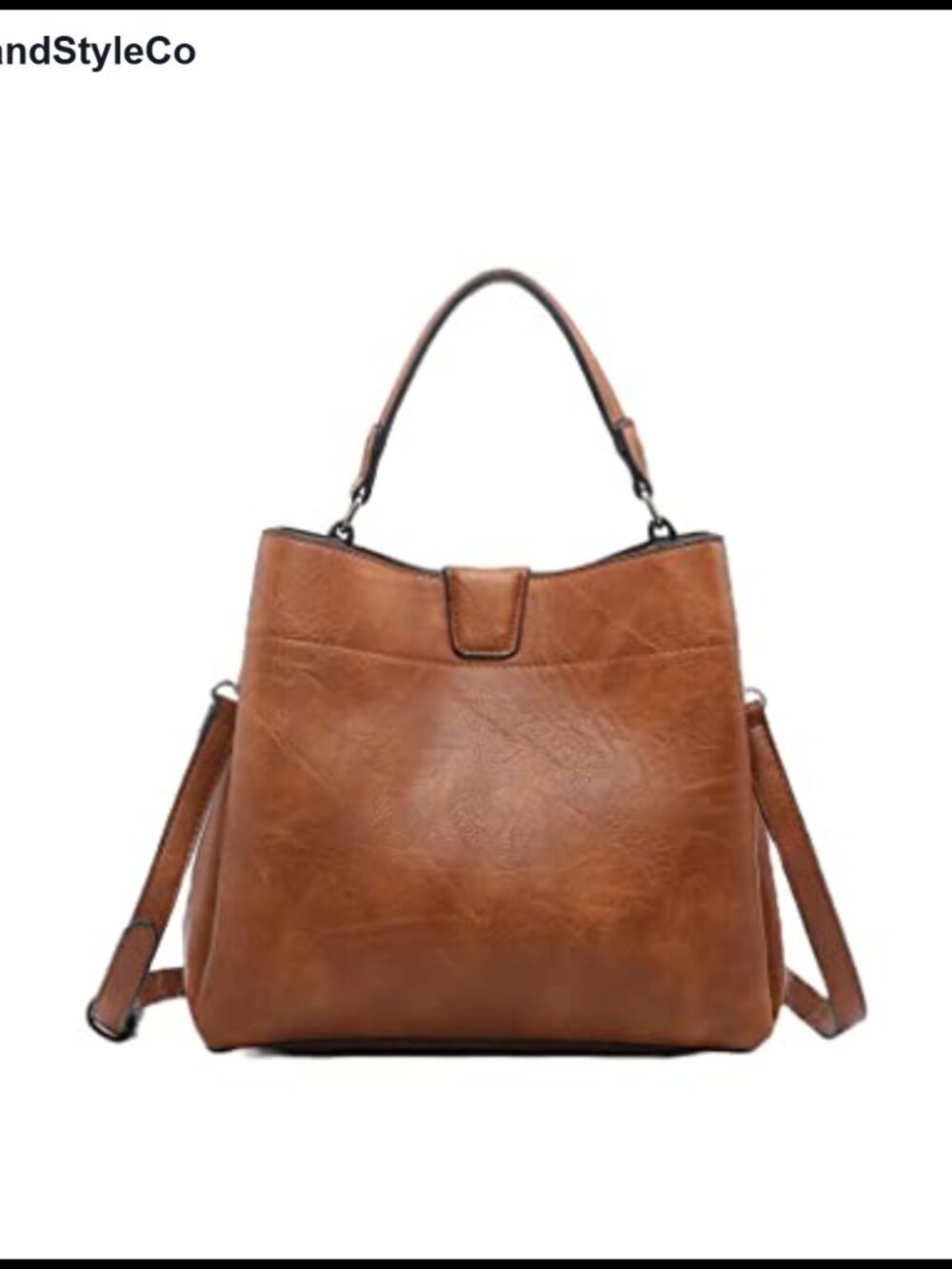 Vegan Leather Satchel Bag Crossbody Shoulder Handbag Tote